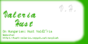 valeria hust business card